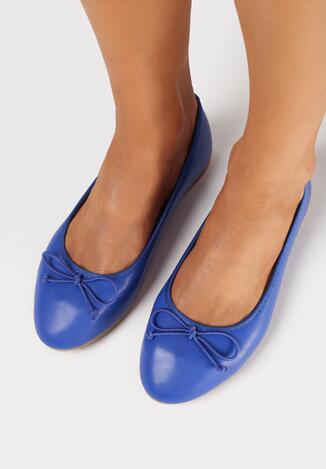 Kék Balerina lapossarkú cipő