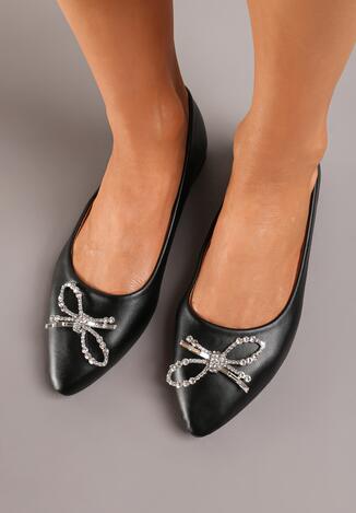 Fekete Balerina lapossarkú cipő