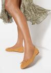 Barna balerina lapossarkú cipő