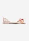 Bézs balerina lapossarkú cipő
