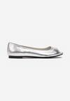Ezüst balerina lapossarkú cipő