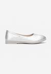 Ezüst színűek balerina lapossarkú cipő