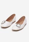 Fehér színűek Balerina lapossarkú cipő