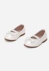 Fehér színűek Balerina lapossarkú cipő