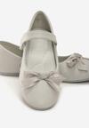 Szürke balerina lapossarkú cipő