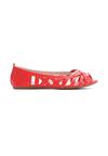 Piros balerina lapossarkú cipő