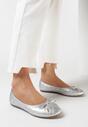 Ezüst színűek balerina lapossarkú cipő