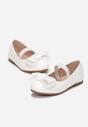 Fehér színűek színűek balerina lapossarkú cipő