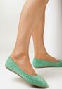Zöld Balerina lapossarkú cipő