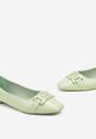 Zöld Balerina lapossarkú cipő