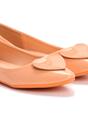 Narancssárga balerina lapossarkú cipő