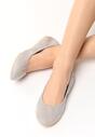 Szürke balerina lapossarkú cipő