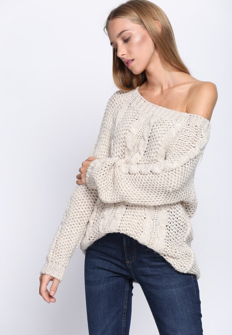 Bézs pulóver