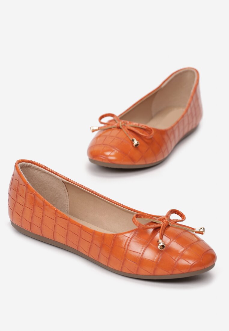 Narancssárga színűek balerina lapossarkú cipő