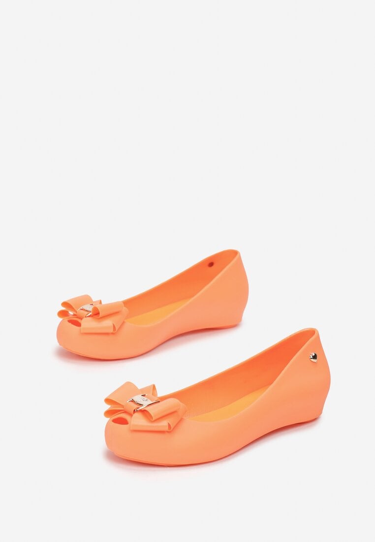 Narancssárga színűek balerina lapossarkú cipő