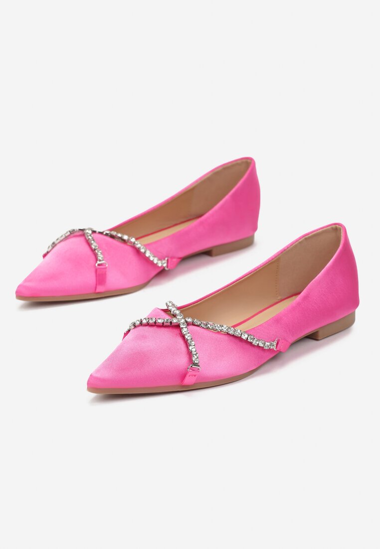 Pink színűek balerina lapossarkú cipő