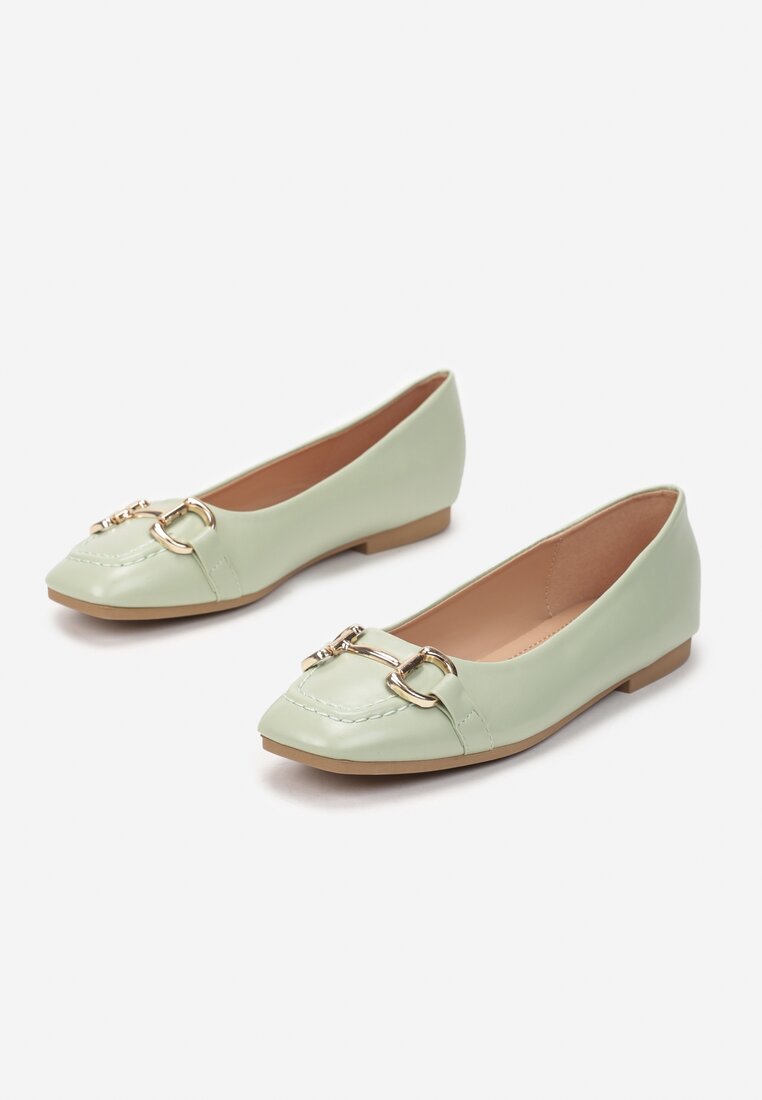 Zöld színűek színűek Balerina lapossarkú cipő