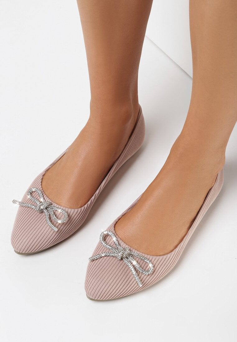 Rózsaszín színűek Balerina lapossarkú cipő
