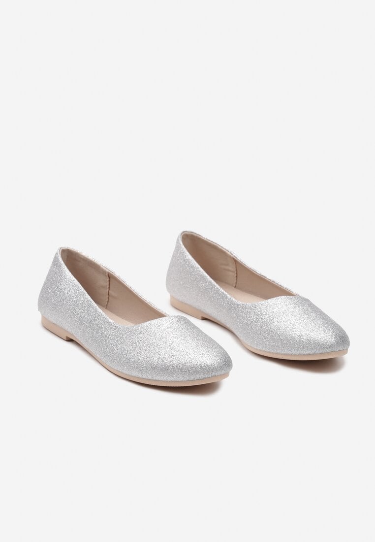 Ezüst Balerina lapossarkú cipő