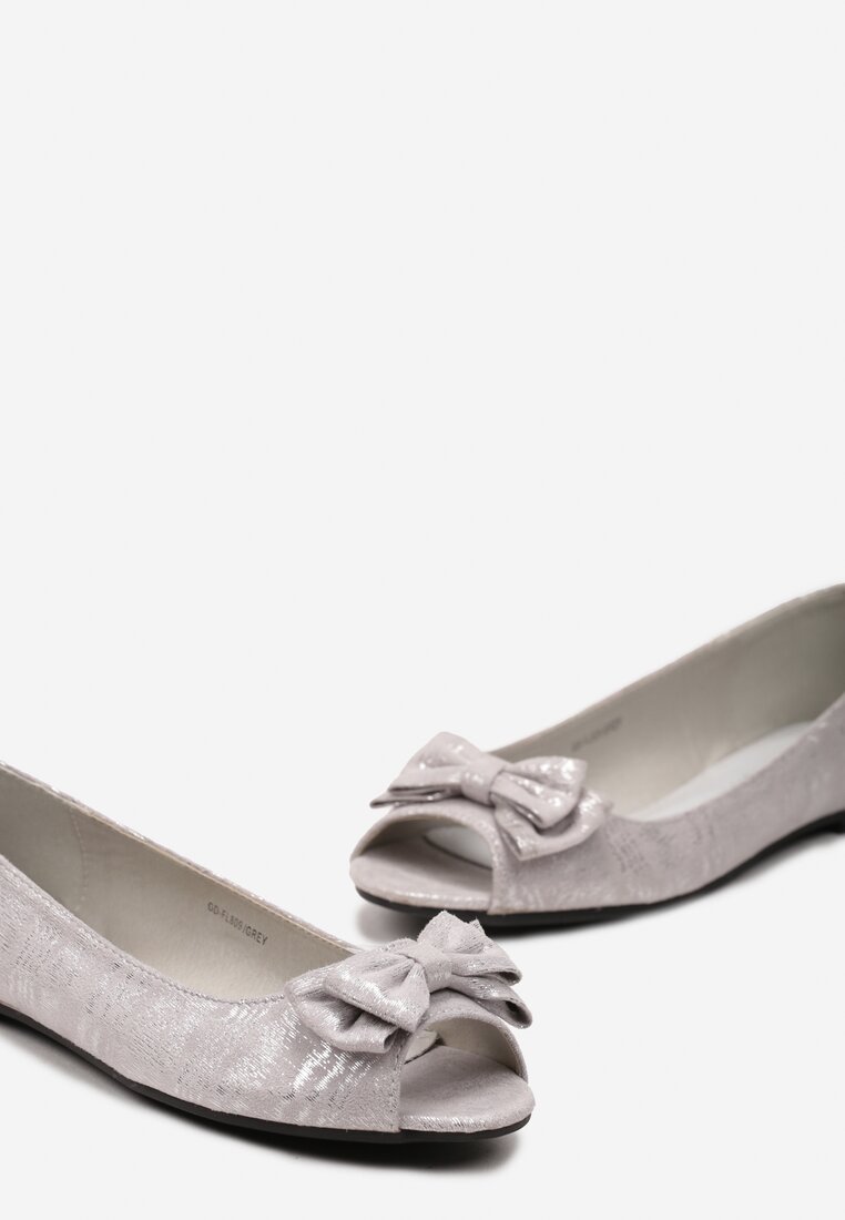 Szürke Balerina lapossarkú cipő