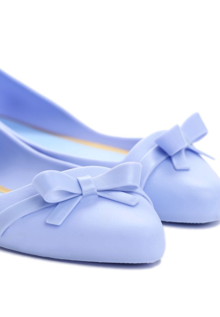 Kék színűek balerina lapossarkú cipő