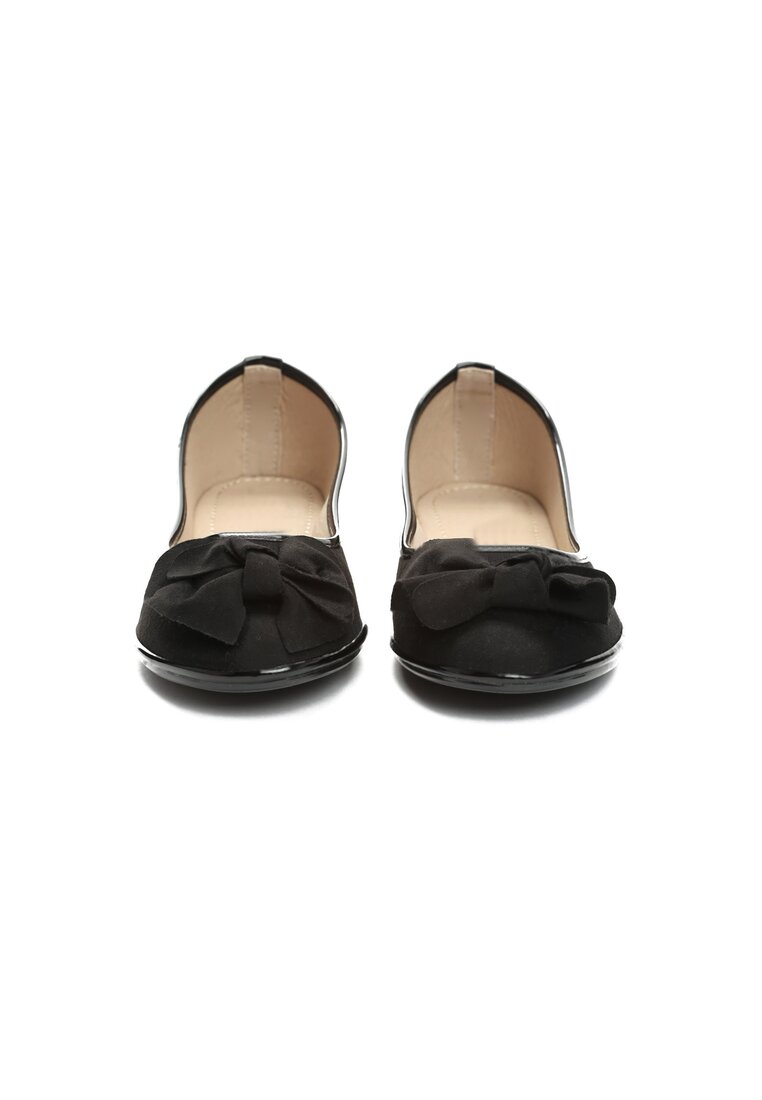 Fekete balerina lapossarkú cipő