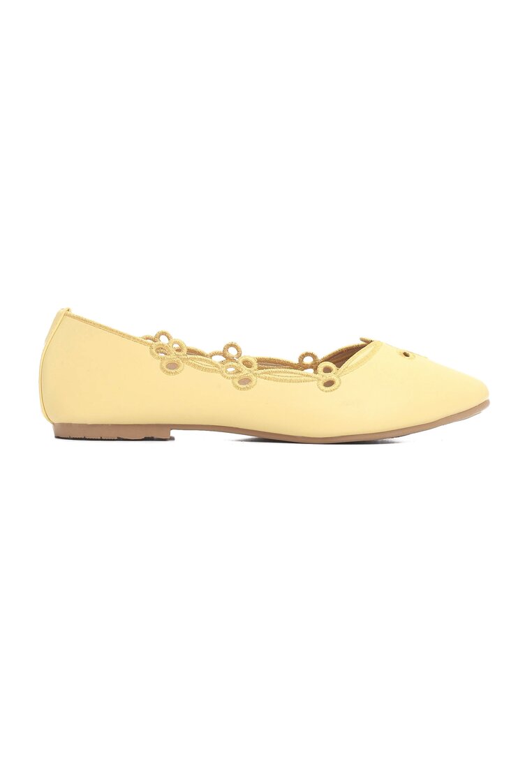 Sárga színűek balerina lapossarkú cipő
